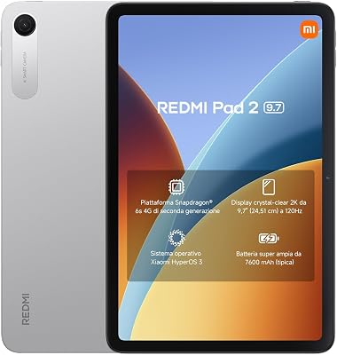 REDMI Pad 2, 4+64GB, Argento, Snapdragon 6s Gen 2