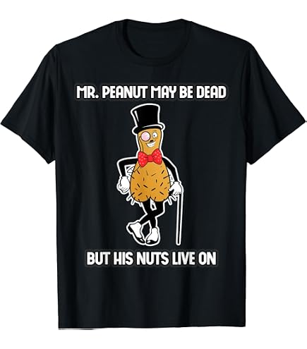 Amazon.com: Planters Mr. Peanut Men's Black Short Sleeve Tee