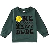 SOFEON First Birthday Sweatshirt Baby Boy One Happy Dude Pullover 1st Birthday Outfit One Year Old Long Sleeve Shirt Fall Top