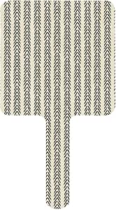 Espejo de mano, tela de barro negro y blanco flechas espejo de mano