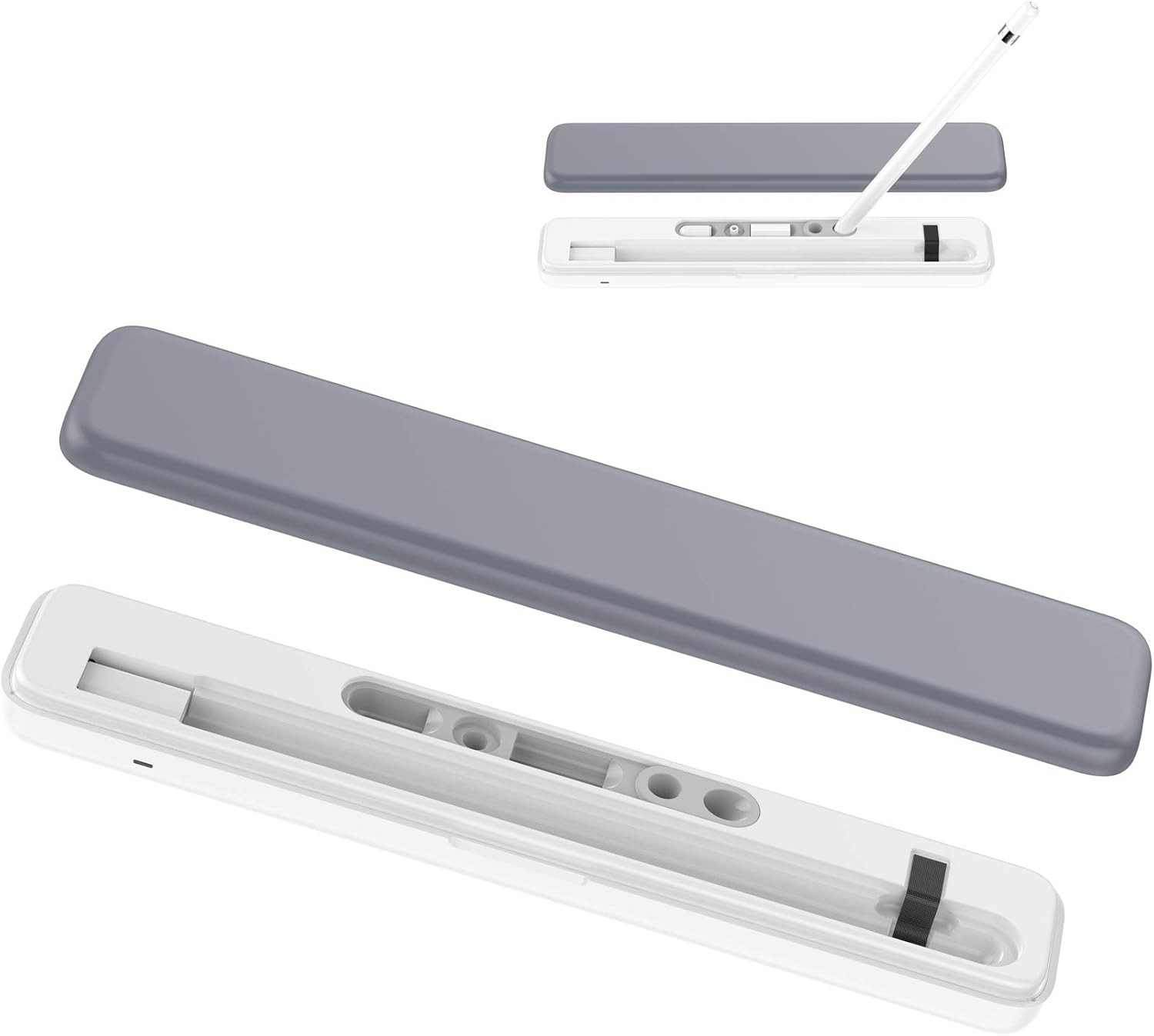 G'CING Apple/iPad Pencil Wireless Charging Case Holder Pencil Stand, Pencil Carrying Case Holder Hard-Shell Storage Box for Apple/iPad Pencil 1st Generation, Apple Pencil Charger Adapter