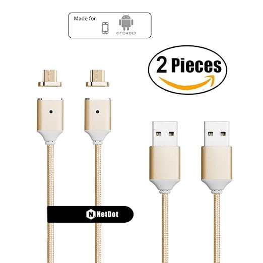 title=Netdot seconda generazione intrecciato magnetica cavo di ricarica USB con