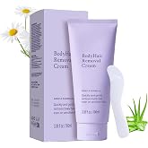 Body Hair Removal Cream for Sensitive Skin, Painless Depilatory Cream with Spatula Applicator, Durable and Smooth for Men and Women, Gentle Formula for Hair Removal and Skin Care