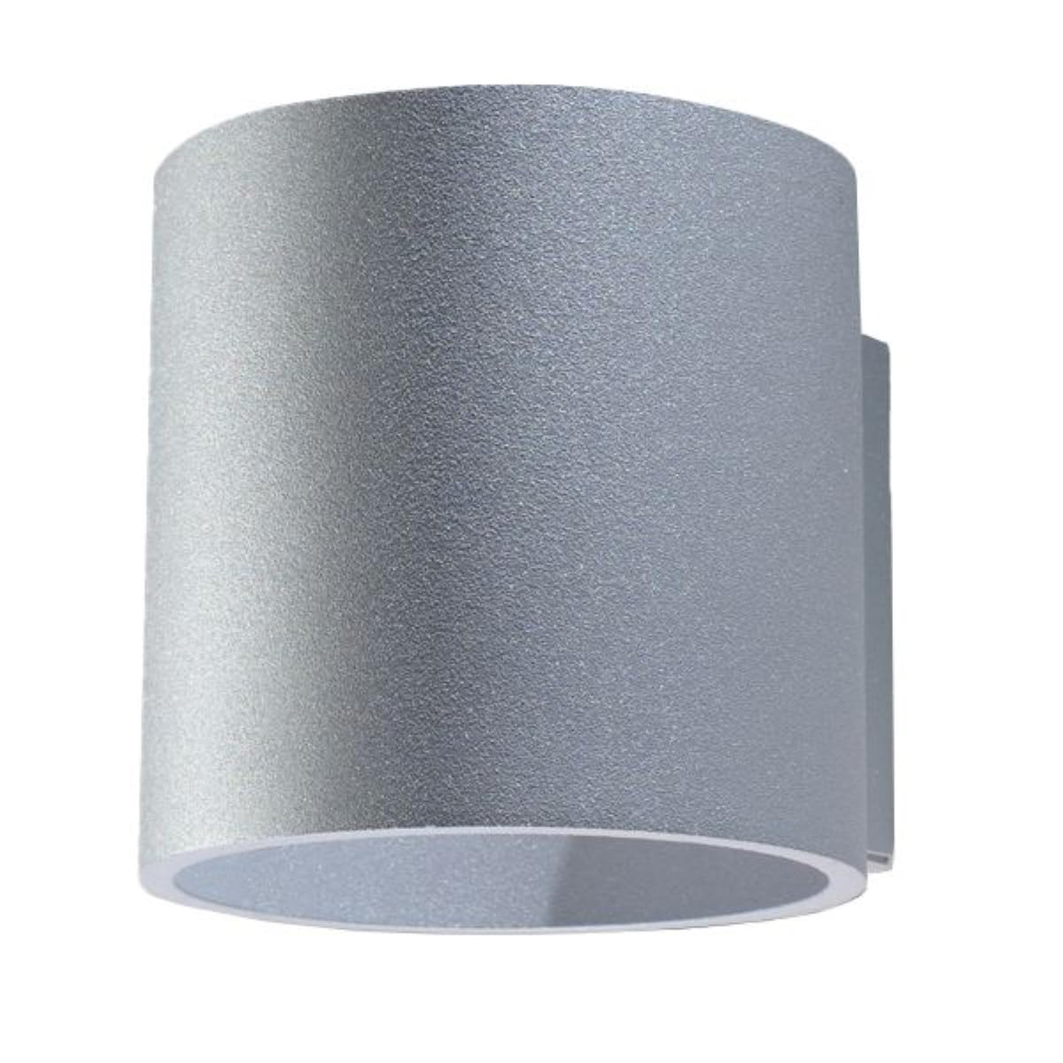 SOLLUX lighting Orbis Downlight Wall Lamp | Modern Design with Cylindrical Shape | Made of Aluminium with 1 Replaceable G9 Bulb | Grey, 10 x 12 x 10 cm