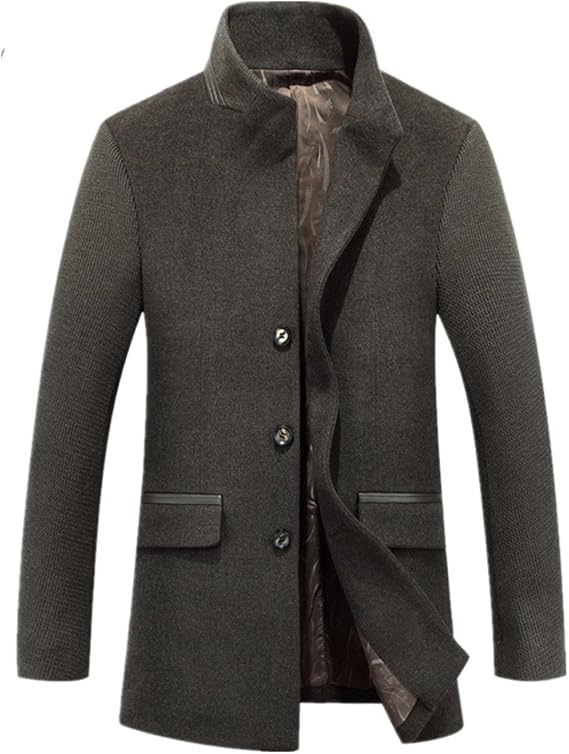 Amazon メンズ 紳士 男性 ビジネス 秋冬 長袖 スリム コートウール ビジネス コートメンズ ロング丈 ラシャコート 無地 ボタン コートファッション 韓国風 ラシャコート メンズ 秋 冬 紳士服 細身防寒アウター カジュアル ゆったり コート ジャケット 通販