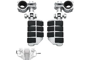 FOVPLUE 1",1.25"Highway Footpegs, Adjustable Highway Peg w/Clamp for Harley Touring Softail Dyna Sportster models w/25mm-32mm
