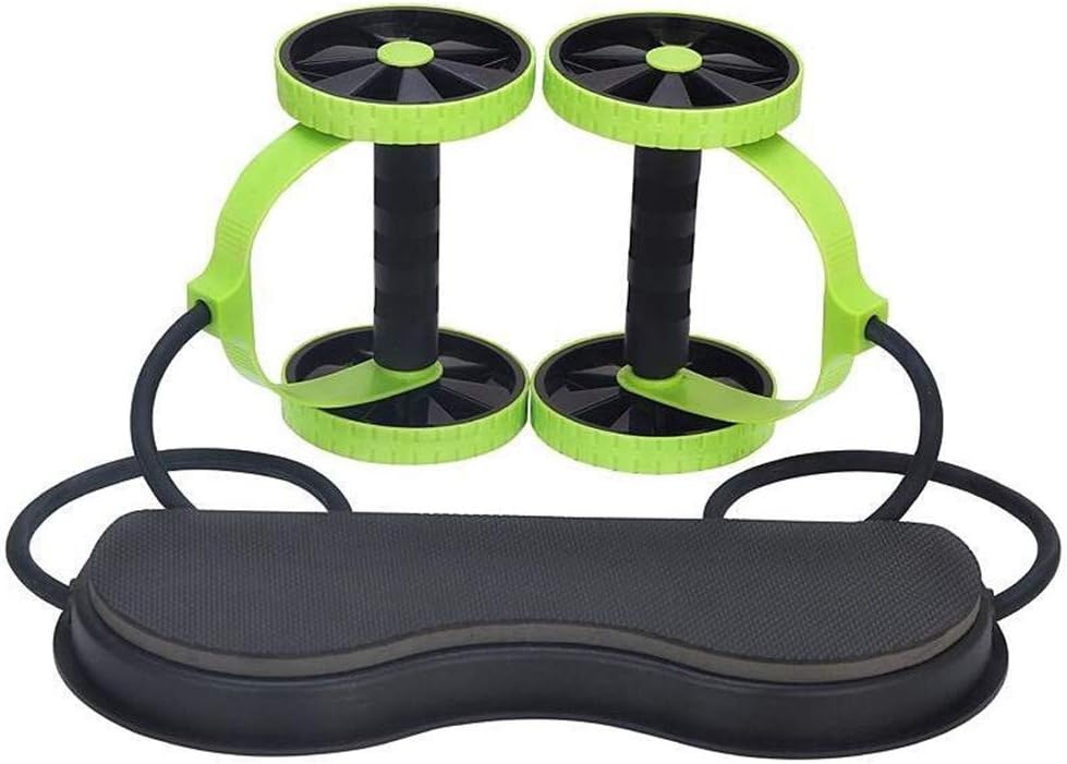 PXD913 Double AB Roller Abdominal Crunch Fitness Wheel, Abdominal Power Roll Trainer,Home Gym Equipment Fitness for Abdominal Core Strength Exercise