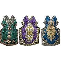 Mogul Womens Caftan Kaftan Beach Dress Cover Up Evening Maxi Wholesale Lot Of 3 Pcs