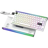 ATTACK SHARK R85 HE Wired 75% RT Mechanical RGB Gaming Keyboard-Star White | 8K Polling,0.005mm Accuracy,0.08MS Latency,256K Scan,Hall Effect Magnetic Switch,5 Layer Sound Damped,Driver for PC Mac FPS