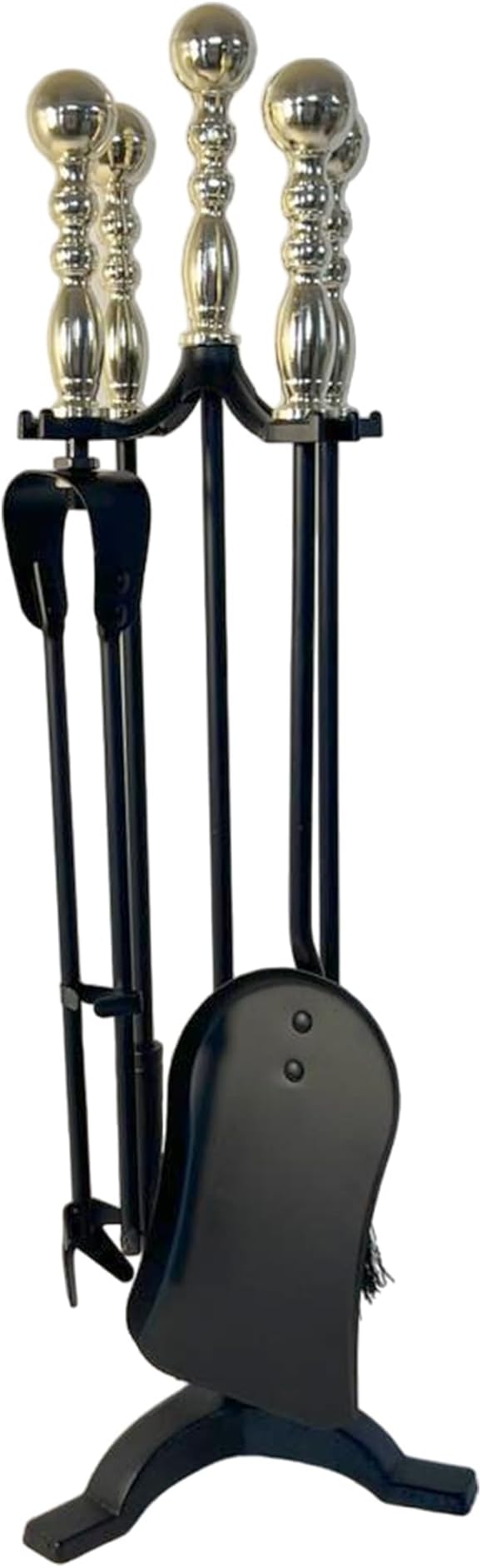 Thorness 5-Piece Fireside Companion Set Black Brass Handle 61cm Wood Burner