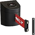 Crowd Control Warehouse - CCW Series WMB-230 Magnetic Wall Mount Retractable Belt Barrier - 30 Foot, Authorized Access Only Belt with Black ABS Case, Crowd Control Barriers