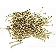 Tiny Wooden Nails for DIY Craft Projects, Antique Drawer Repairing, Mini Boxes Decorative Accessories[Set of 100pcs] (23mm/0.9inch, Gold)