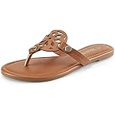 DREAM PAIRS Women's Flip Flops Comfortable Soft Cushion Slide Slip on Summer Beach Thong Flat Sandals