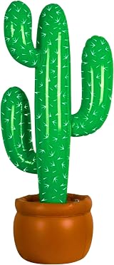 SHATCHI Inflatable Cactus 86 cm Large Party Decoration Beach Fiesta Props view 1