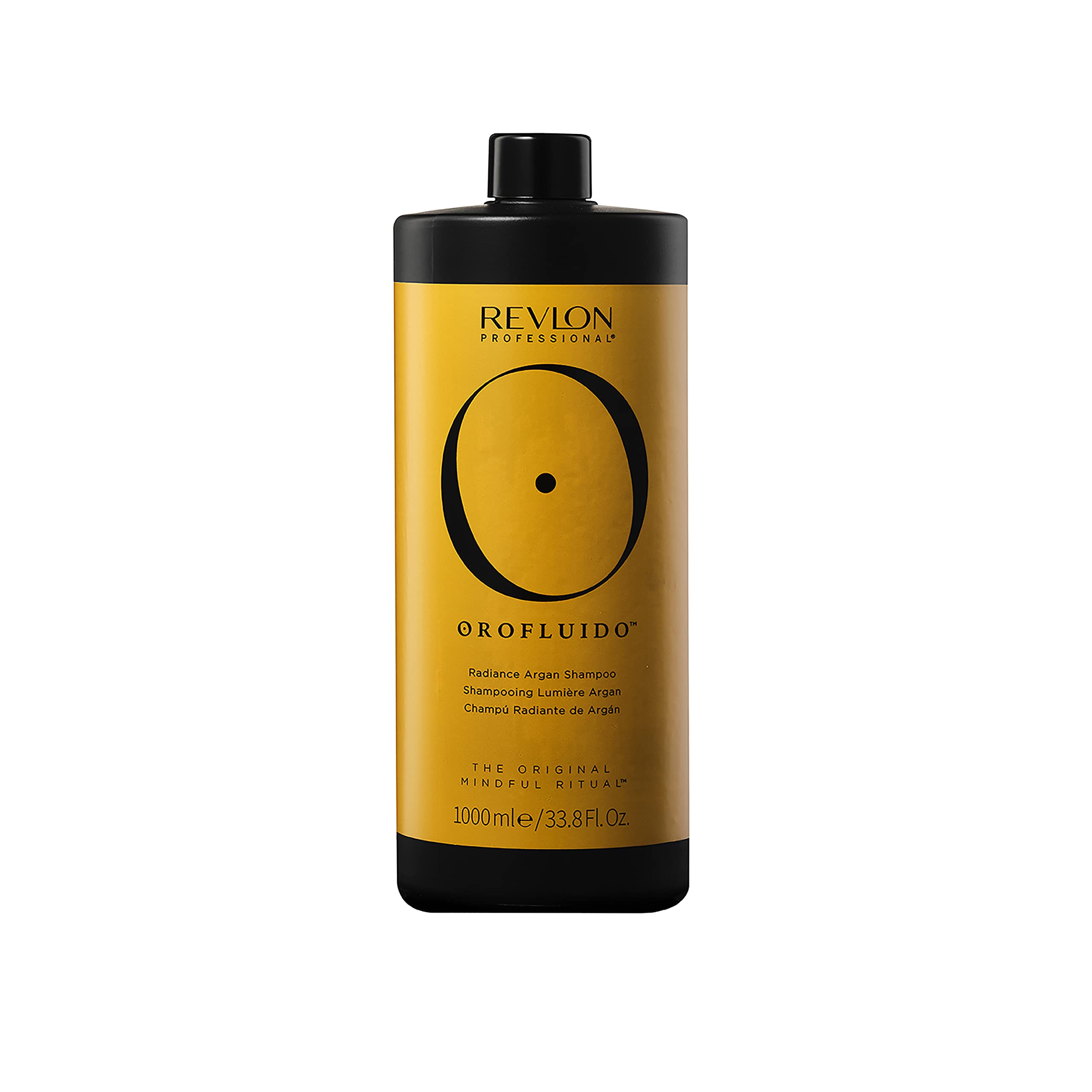 REVLON PROFESSIONAL Orofluido Radiance Argan Shampoo, 1000 ml, Moisturising, Smoothing Hair Shampoo with Argan Oil, Hair Care for Shine, Smoothness & Colour Protection, Vegan
