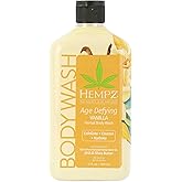 Hempz Body Wash Age Defying - Vanilla & Musk - Hydrating for Sensitive Skin, Scented, Exfoliating with Shea Butter, Pure Hemp Seed Oil, and Algae for Sensitive Skin - 17 fl oz