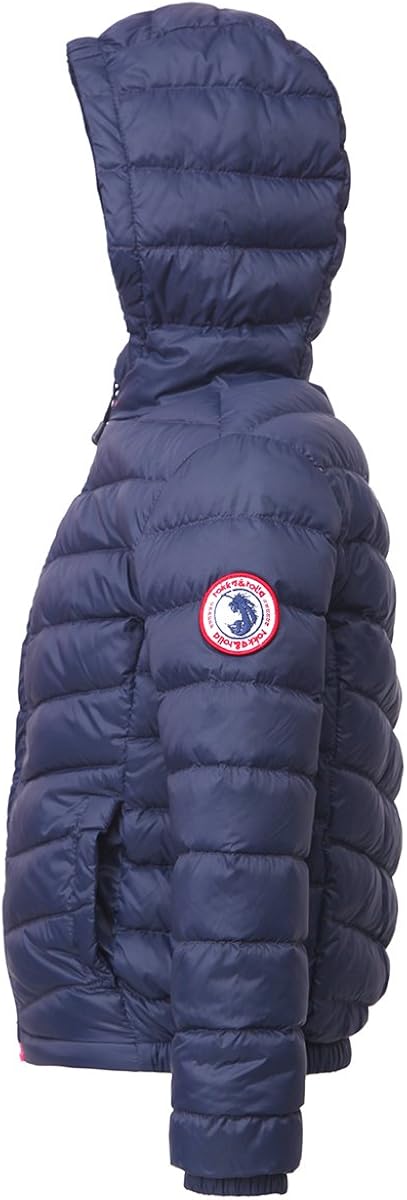 Rokka&Rolla Girls' Ultra Lightweight Packable Down Puffer Jacket Coat: Clothing