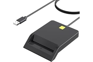 ZAIEVO CAC Card Reader Military, USB Smart Card Reader, DOD Military USB Common Access CAC Compatible with Mac OS, Win