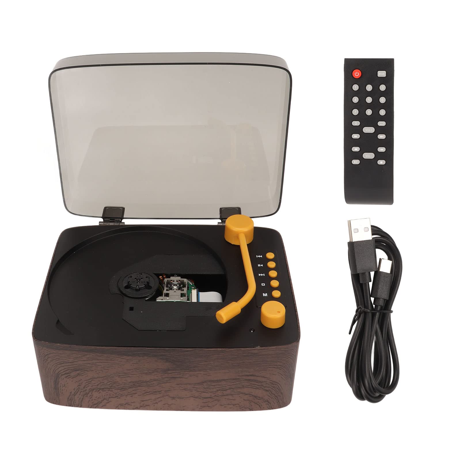 CD Player, AUX USB Portable Rechargeable Music CD Disc Player Built in HiFi Speakers with Remote Control, Home Boombox CD Player for Home Kids Kpop Travel Car Gift