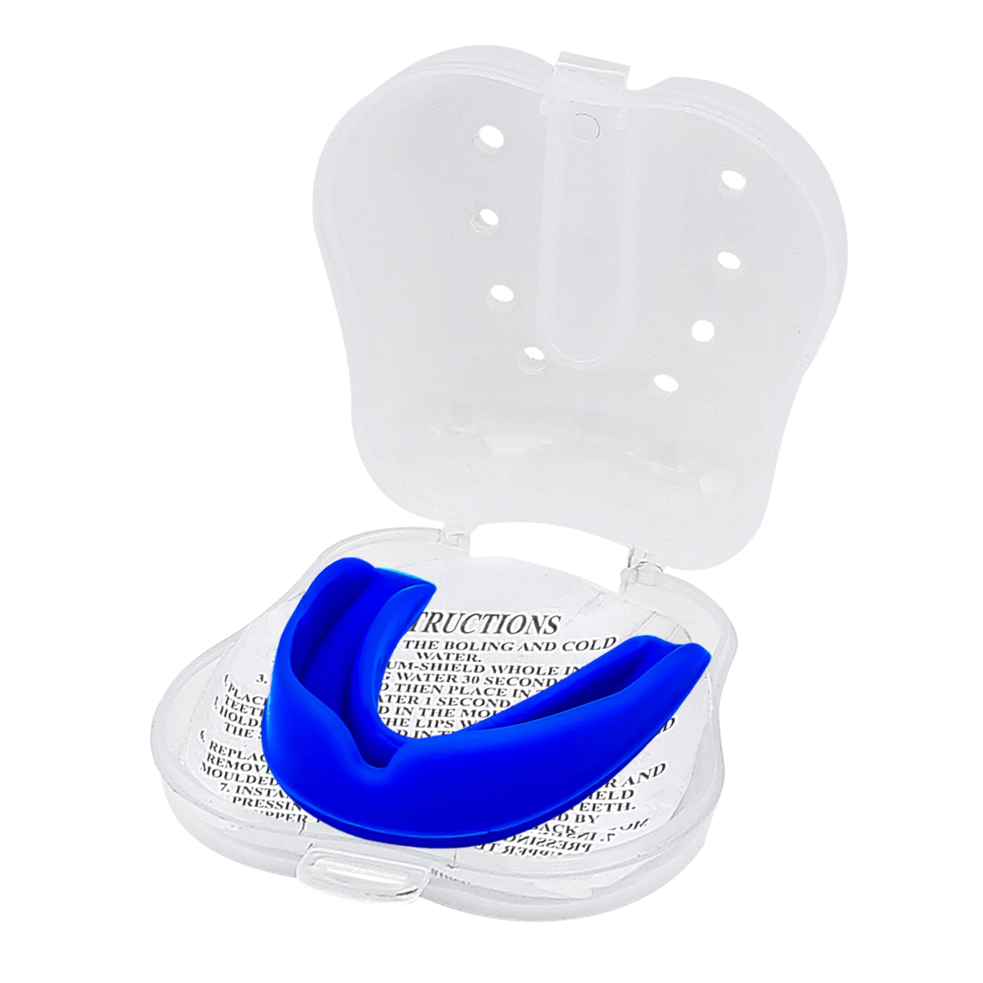 Feedo Mouthguards for Sports Gum Shield Professional Mouth Guard Boxing Jaw Protection Slim Fit w/ Case Rugby Martial Arts Judo Karate MMA Muay Thai Hockey Football Sport Mouthguard, Blue