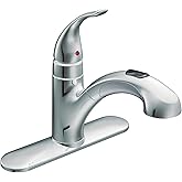 Moen Integra Chrome One-Handle Pullout Kitchen or Laundry Faucet Featuring Power Clean, 67315C
