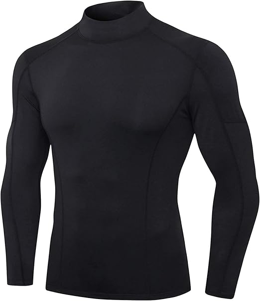 Amazon コンプレッションウェア スポーツウェア メンズ アンダーシャツ ハイネック メンズ 長袖 スポーツシャツ Uvカット ランニングウェア ラウンドネックシャツ ハイネック タイツ インナー 野球 アンダーシャツ コンプレッショントップス 通販