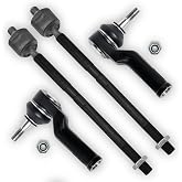 Torsiva 4PCS Front Outer Inner Tie Rod End Link Compatible with for Ford C-Max/Escape 2013 2014 2015 2016 2017 2018, 14-18 Transit Connect, 2012-18 Focus #OE EV800898 ES800954 ES800955