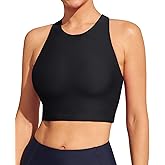 Ewedoos Bikini Tops for Women Quick Dry UPF 50+ Bathing Suit Tops for Women Adjustable Strap Padded Sports Bra Swim Top Only