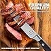 Everyday Kitchen Gadgets-Steak Knife Set- Stainless Steel-Straight Edge-Pakkawood Handle