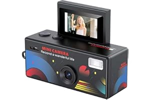 Retro Portable Thumb Camera - Mini Digicam with 1080P Video & 0.96" LCD Screen,130° Wide Angle Bag Charm Camera for Beginners