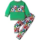 Twosya Kid Girl Clothes Letter Graphic Pullover and Leggings Long Sleeve Fall Winter Clothing 2 Piece