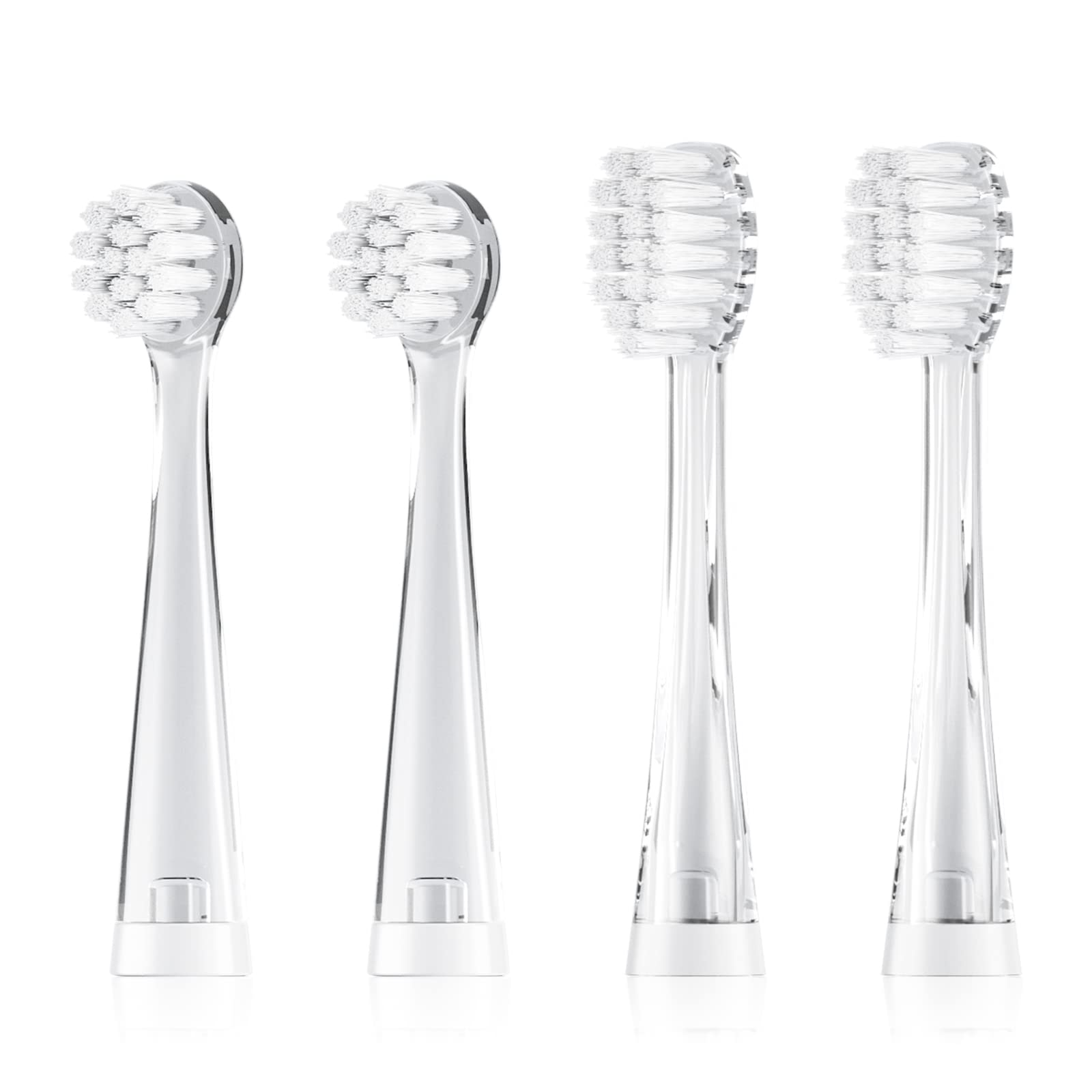 SEAGO Baby and Kids Electric Toothbrush Replacement Heads SG-849 for 513，2139 ，977 - Pack of 4 (025+037