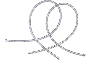 ALEASHA 48” Length Faucet Supply Lines,Flexible Faucet Hose Connector 3/8" to 3/8" Female Compression Thread Stainless Steel Braided Bathroom Kitchen Faucet Extension Water Supply Line,2Pcs