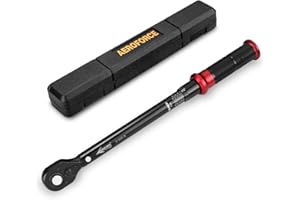 AEROFORCE 1/2-Inch Drive Torque Wrench（15-165 lb.ft / 20.4-224.4 Nm,72 Tooth Dual Direction Reversible Ratchet, Dual Range Sc