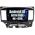 SYGAV Android 10 Car Stereo for 2008-2017 Mitsubishi Lancer EVO X Without OEM Rockford Fosgate AMP Radio with 10.2 Inch Touch Screen GPS Navigation Head Unit