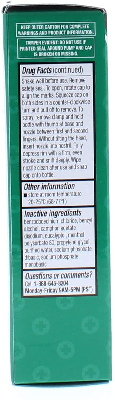 Nasal Relief Spray, Pump Mist, Anti-drip, Severe Congestion, (Oxymetazoline HCI) 12 Hours, 6 Pack.