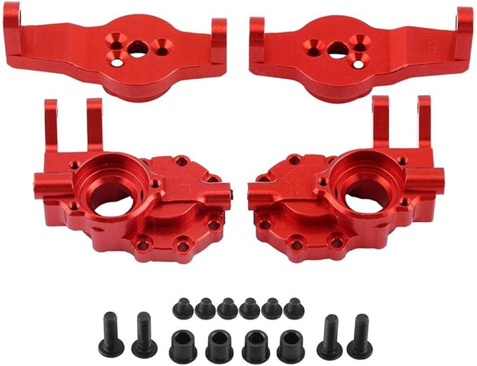 Dilwe RC Car Steering Knuckle Kit, 2pcs Aluminium Alloy C