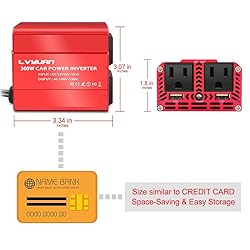 LVYUAN 300W Power Inverter DC 12V to 110V AC Car
