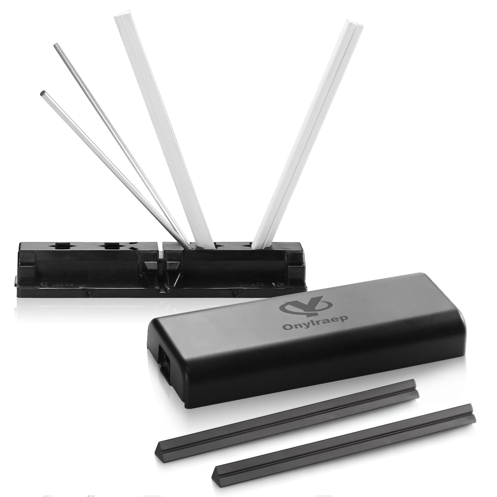 Photo 1 of Tri-angle sharpener, Tri Angle System for Pocket Knife, Recurve and Tanto Blades Sharpener, High Alumina Ceramic Stones