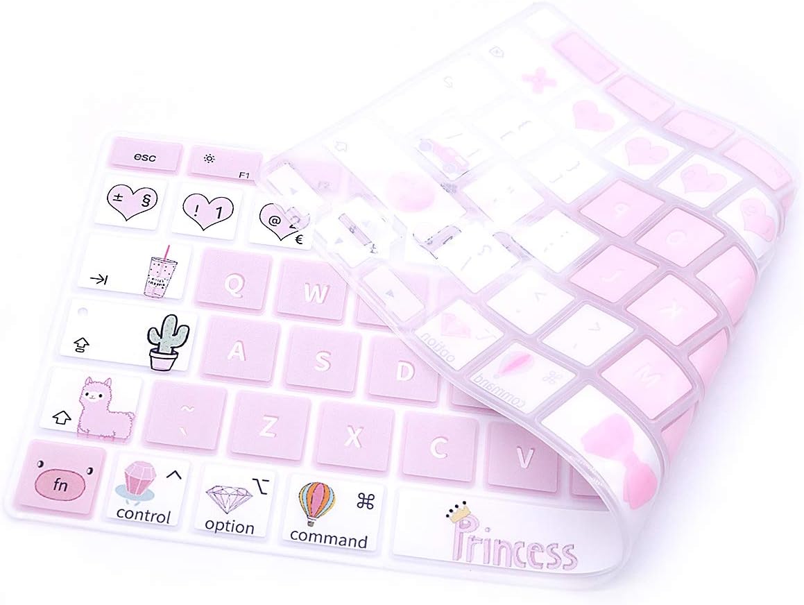 MMDW Stylish Keyboard Cover A2179 Silicone Protective Skin Keyboard Protector for MacBook Air 13 inch with Touch ID A2337 M1 Chip European Layout,Princess - Image 5