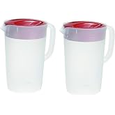 Rubbermaid 1 Gallon Servin' Saver Pitcher (Set of 2), 1, Red