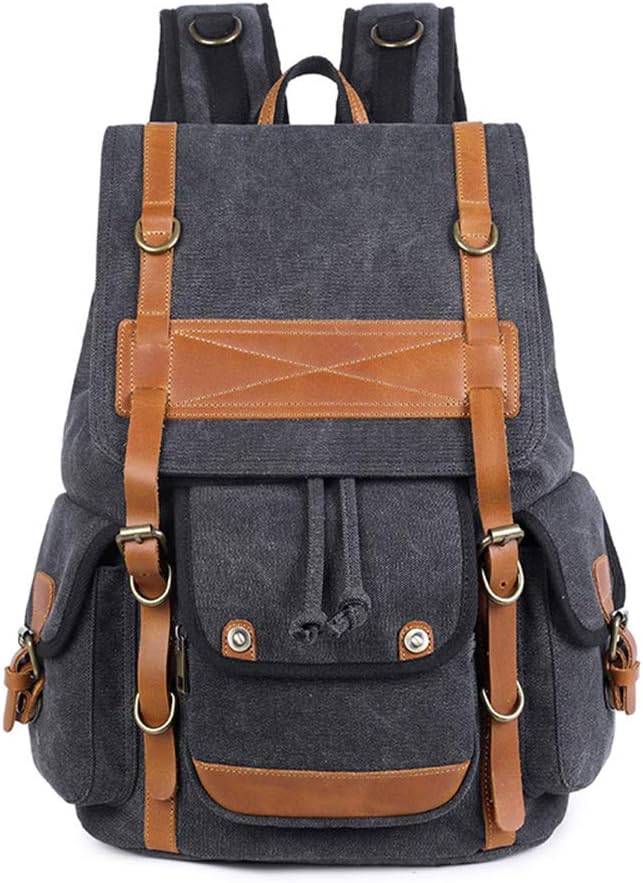 WMA-Canvas Bag Canvas Backpack Men Outdoor Travel High Capacity Leisure Computer Backpack