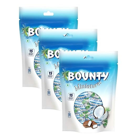 Bounty Miniatures Coconut Filled Chocolates Diwali Gift Pack - 150g (Pack of 3)