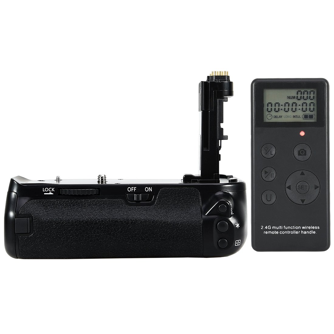 DSTE® Pro Battery Grip Built in 2.4G wireless remote control Compatible for Canon EOS 6D Mark II as BG-E21