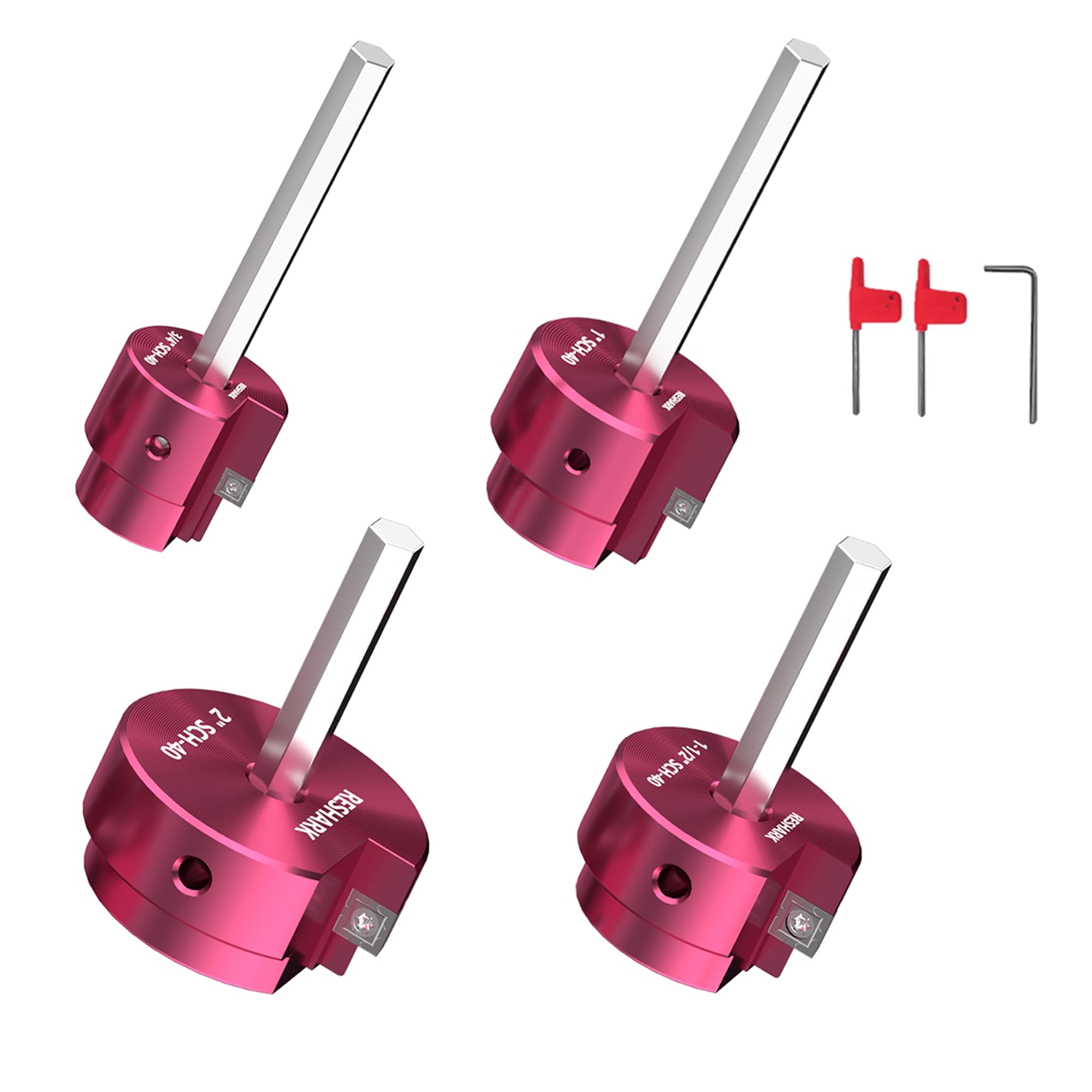 Photo 1 of 4 Pcs Pvc  Reamer Kit, PVC Fitsting Saver, Plastic Pipe Fitsting Reamer Socket Saver Plumbing Tool Includes 3/4', 1', 1 1/2', 2' for Schedule 40 Fits Standard 1/2" Drill