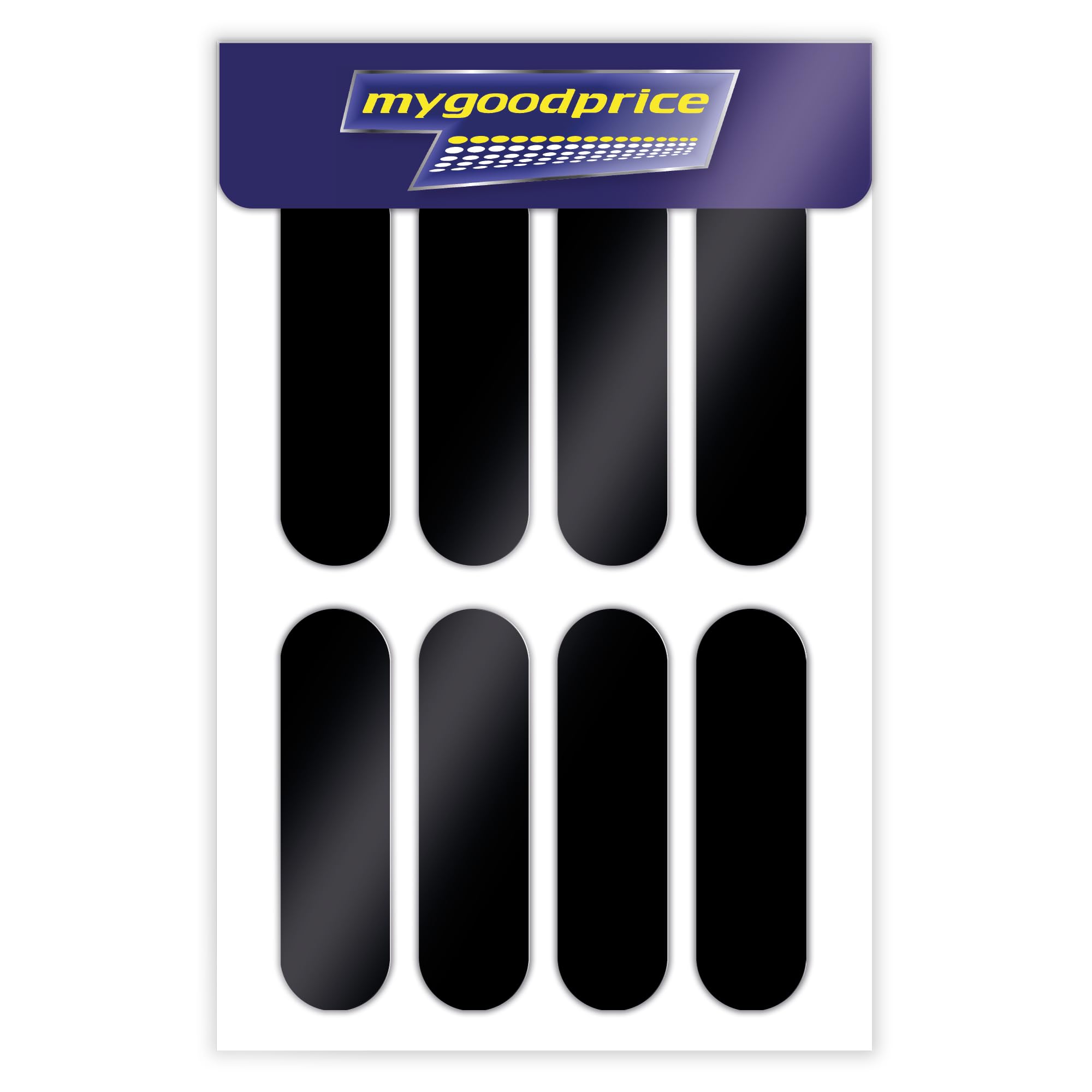 8 White Reflective Adhesive Strips for Helmets 8 x 2 cm