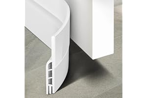 Silicone Weather Stripping Door Seal for Exterior & Interior Doors, Door Draft Stopper, 1pack, White