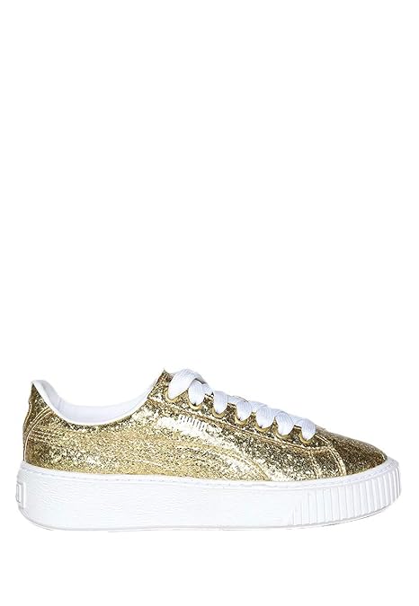 tenis puma negro con dorado para mujer