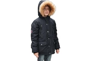 MGWDT Boy's Winter Coats Kids Puffer Jackets Thicken Warm Parka for Cold Weather | Sizes 5-14Y |