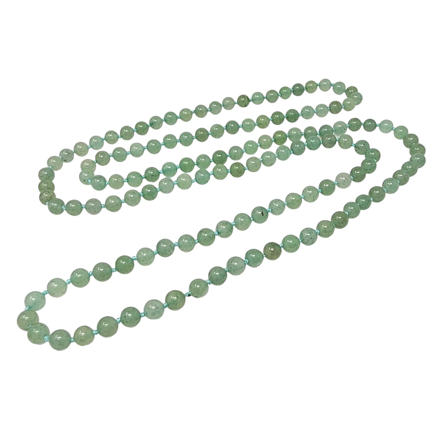 Treasure Bay Boho Chic 120cm Natural Gemstone Beaded Long Necklace for Women & Girls (Green)